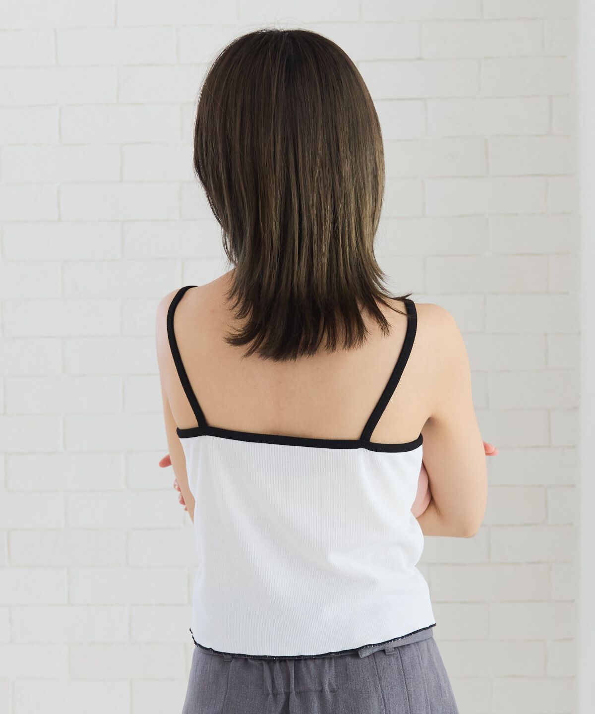 REDYAZEL「バイカラーパイピングカーディガン＆キャミソールセット」|カーディガン|