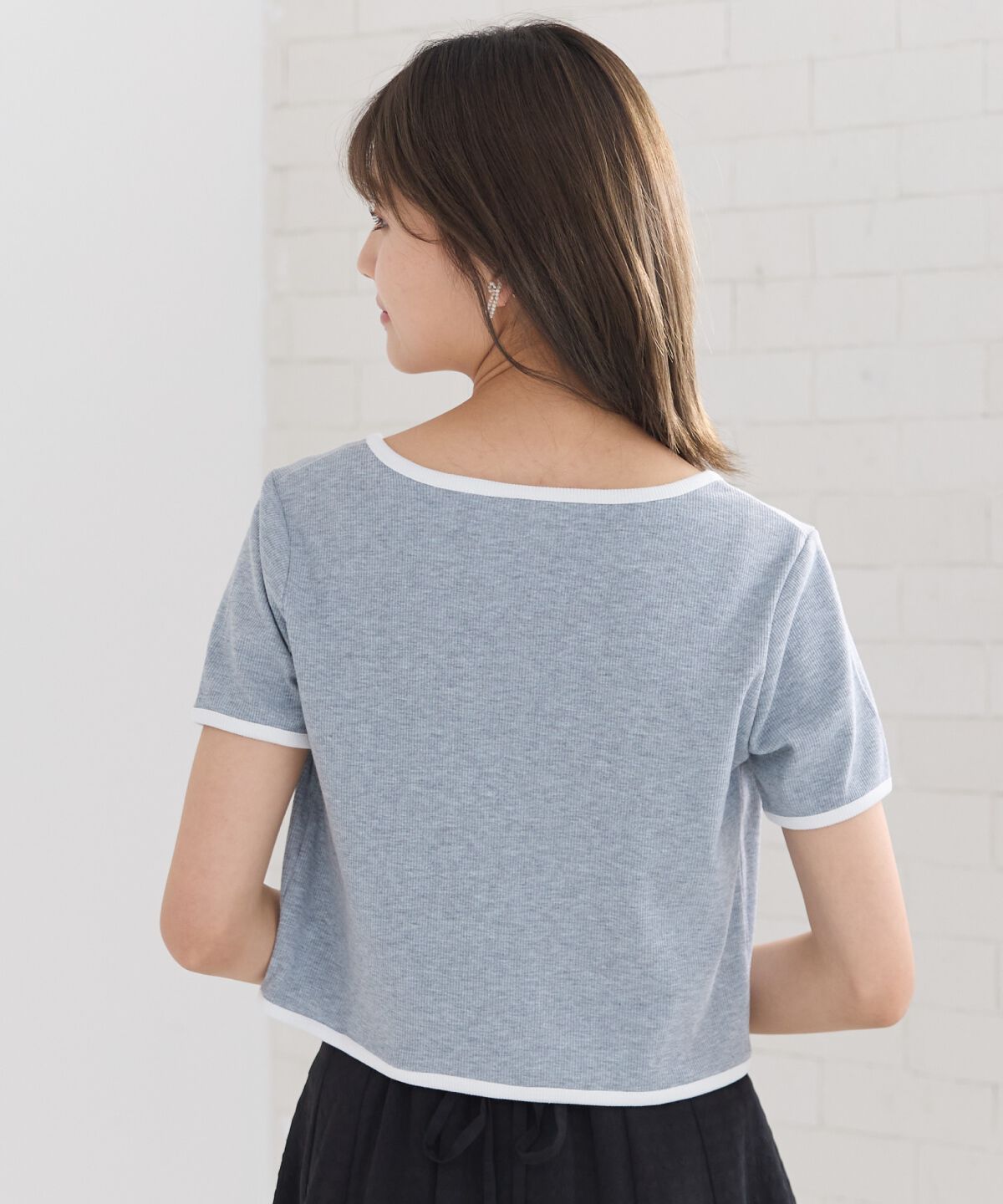 REDYAZEL「バイカラーパイピングカーディガン＆キャミソールセット」|カーディガン|