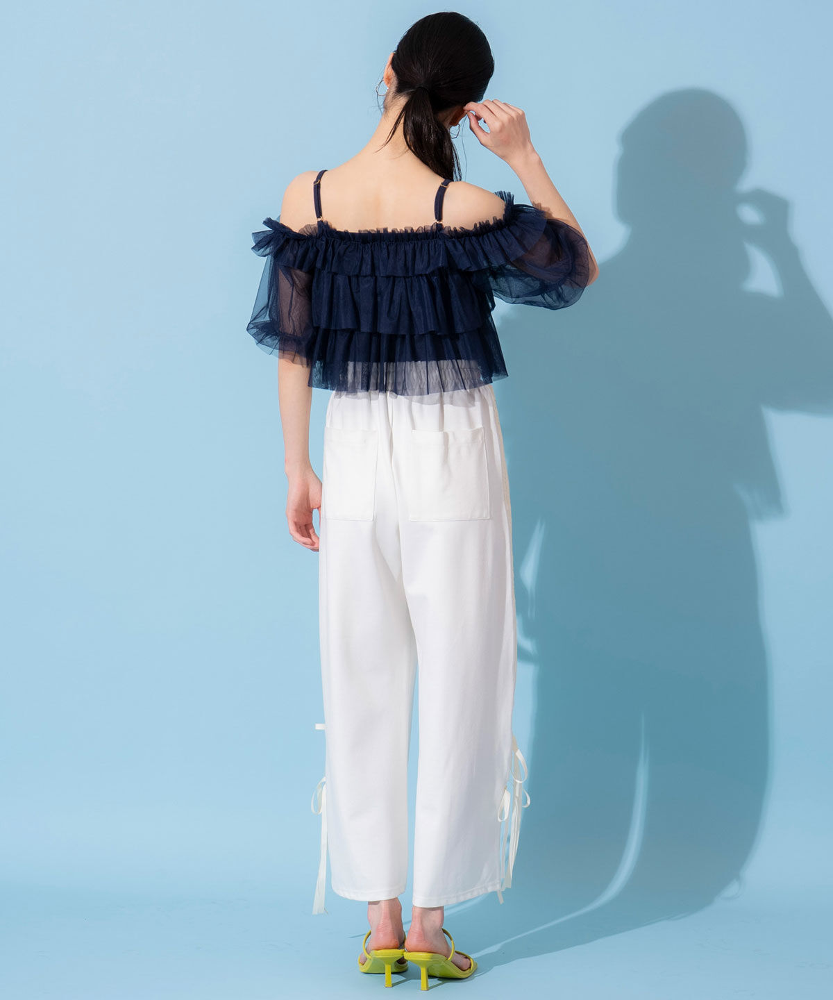 REDYAZEL「ボリュームフリルチュール2WAYトップス」|キャミソール|