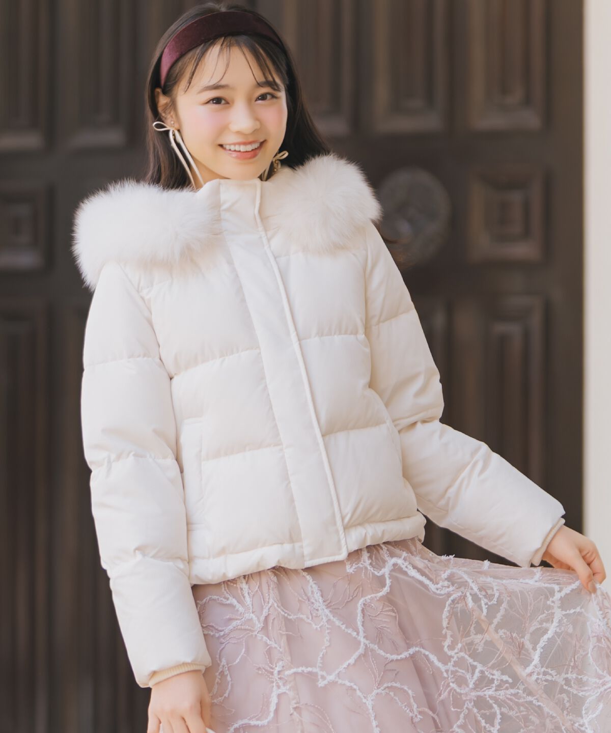 WILLSELECTION「ファー付きショートダウン」|ダウン|