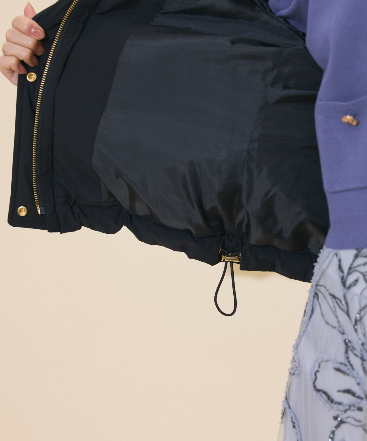 WILLSELECTION「ファー付きショートダウン」|ダウン|