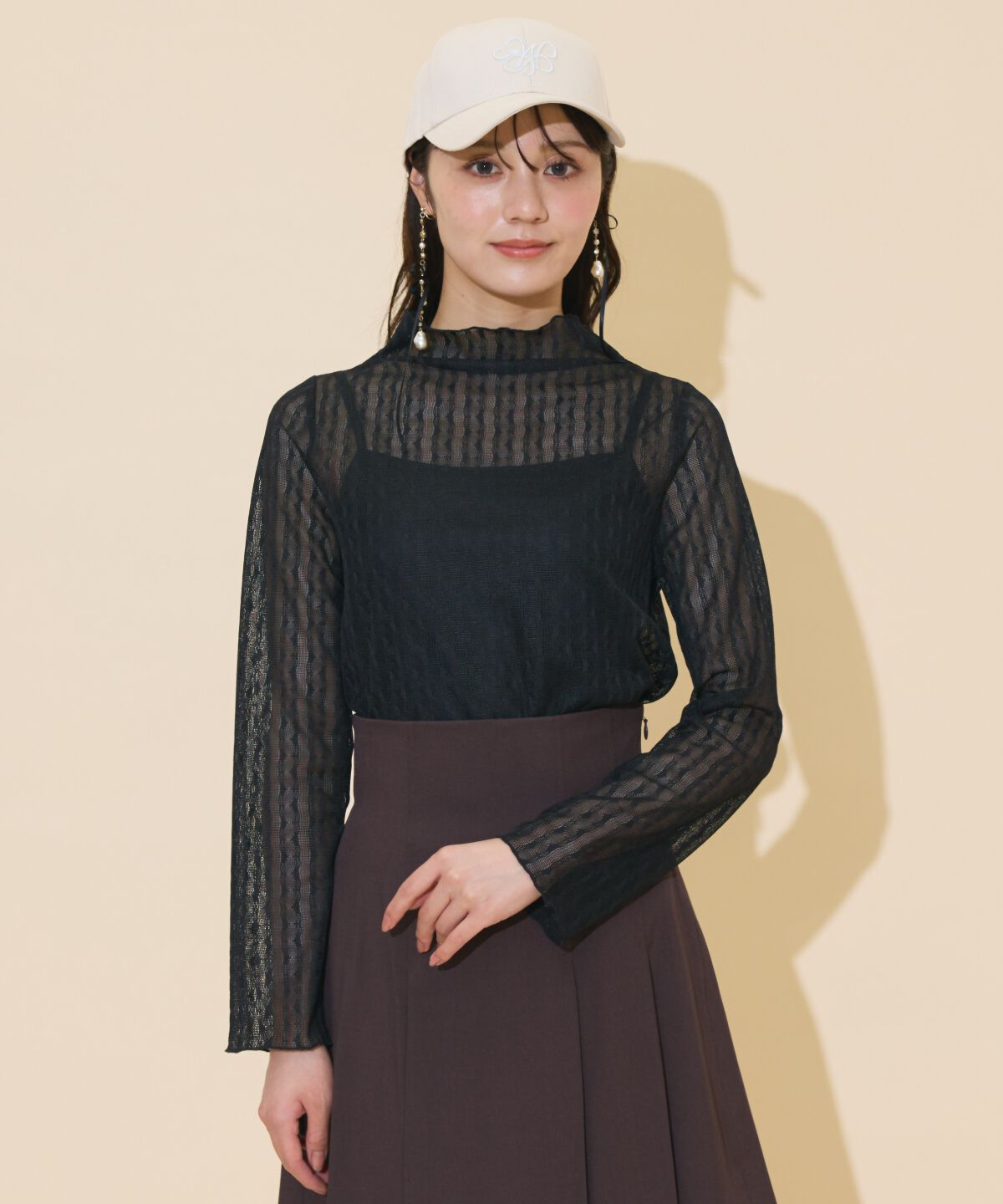 WILLSELECTION「メロウハイネックトップス」|その他|ブラック