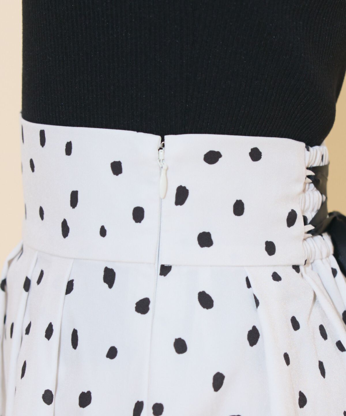 WILLSELECTION「ダルメシアンプリントボリュームタックスカート」|フレア|