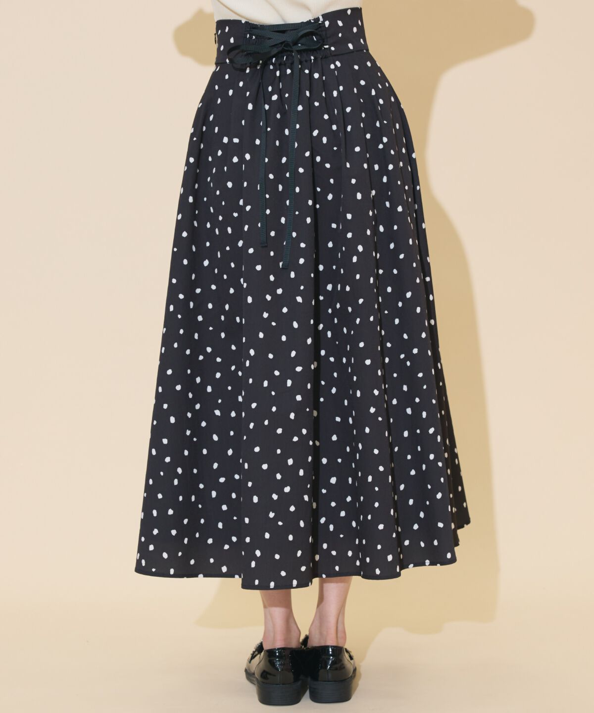 WILLSELECTION「ダルメシアンプリントボリュームタックスカート」|フレア|