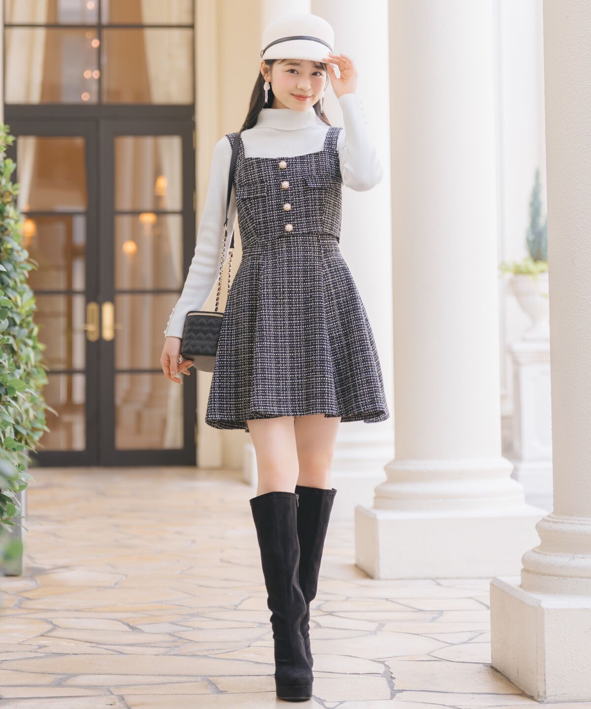WILLSELECTION「ツイードフレアミニスカート」|フレア|