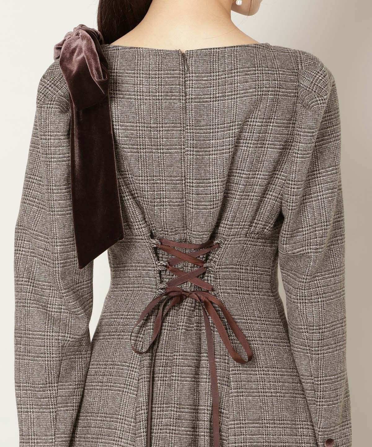 WILLSELECTION「アシメリボンボートネックフレアワンピース」|ワンピース|