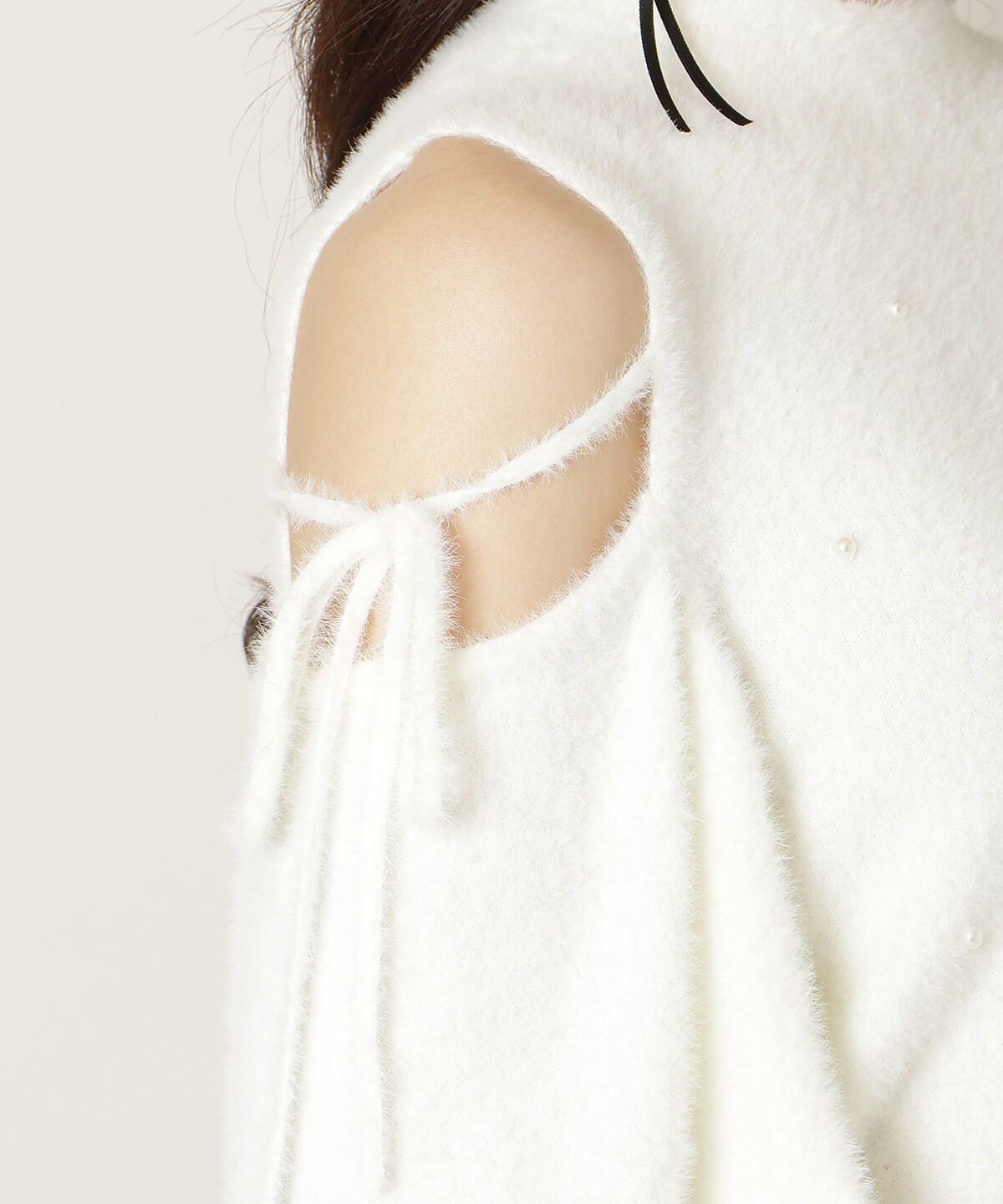 WILLSELECTION「パールビジューフェザーニットトップス」|ニット・セーター|