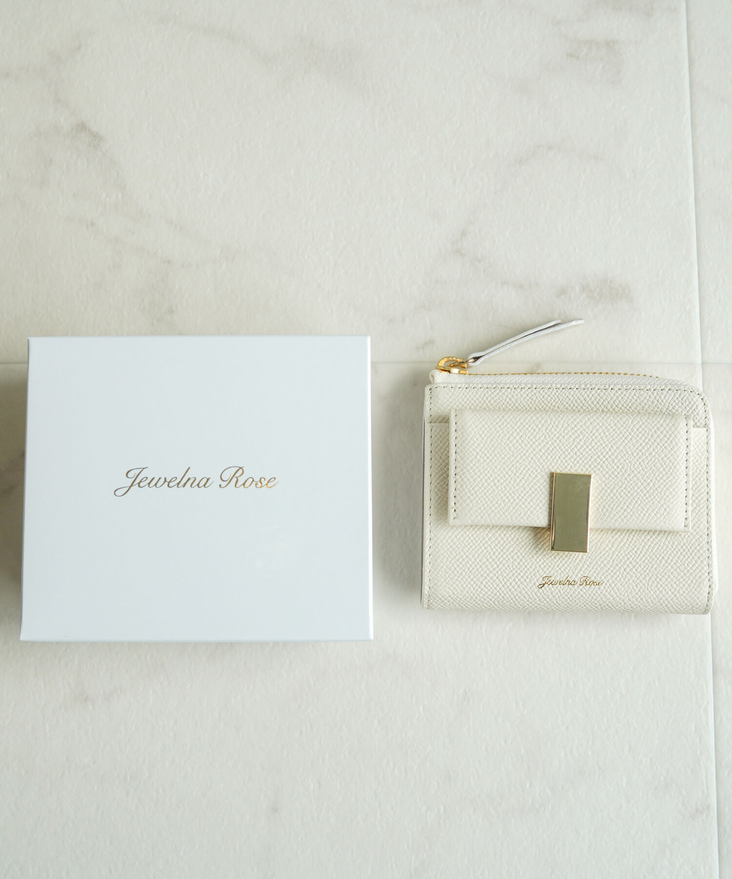 Jewelna Rose「Jewelna Rose ブリヨン・ウォレット 本革 二つ折り財布 15142」|財布|