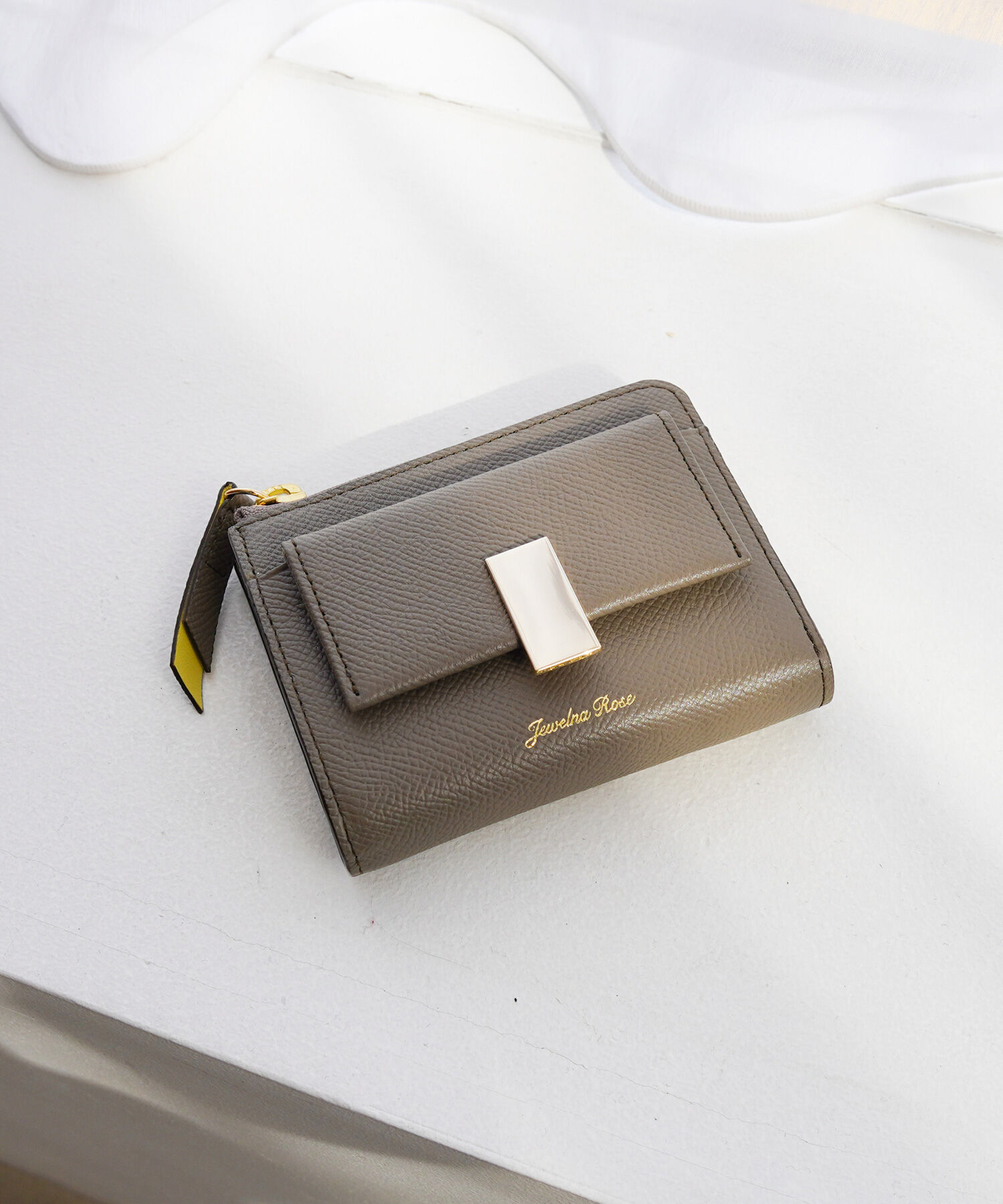 Jewelna Rose「Jewelna Rose ブリヨン・ウォレット 本革 二つ折り財布 15142」|財布|ブラウン