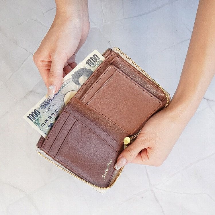 Jewelna Rose「Jewelna Rose ブリヨン・ウォレット 本革 二つ折り財布 15142」|財布|