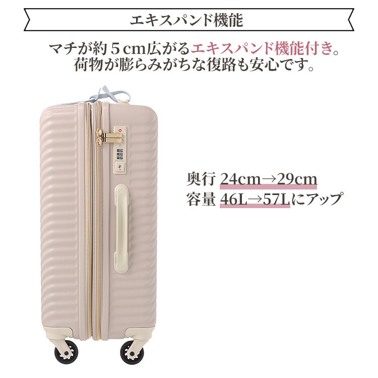 Jewelna Rose「HaNT&times;ジュエルナローズ コラボ スーツケース Mサイズ 06822」|キャリーケース|