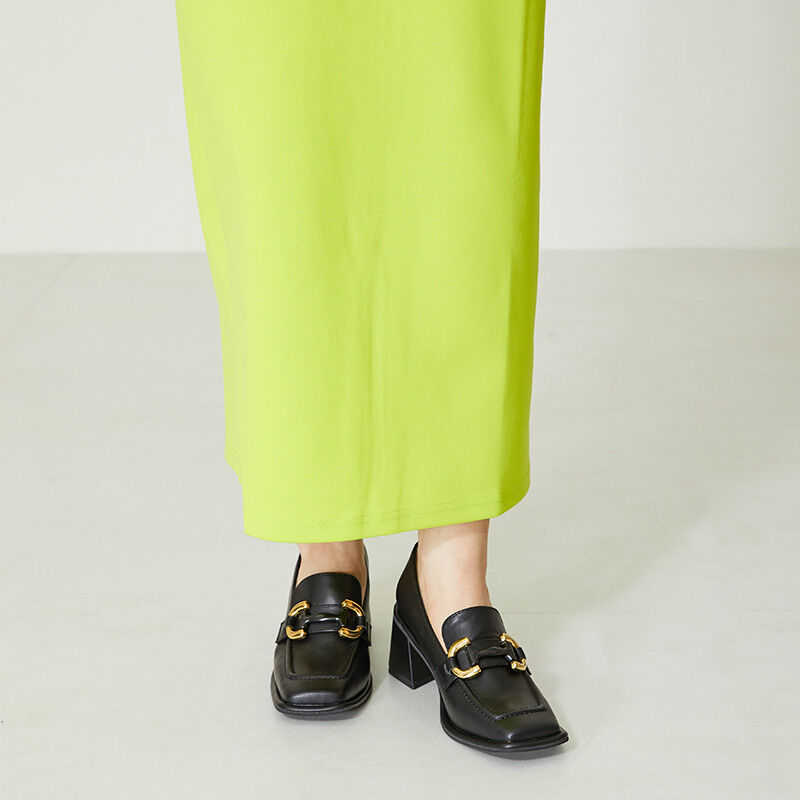 ORiental TRaffic「【アウトレット価格】ワイドスクエアトゥヒールローファー/31120」|パンプス|