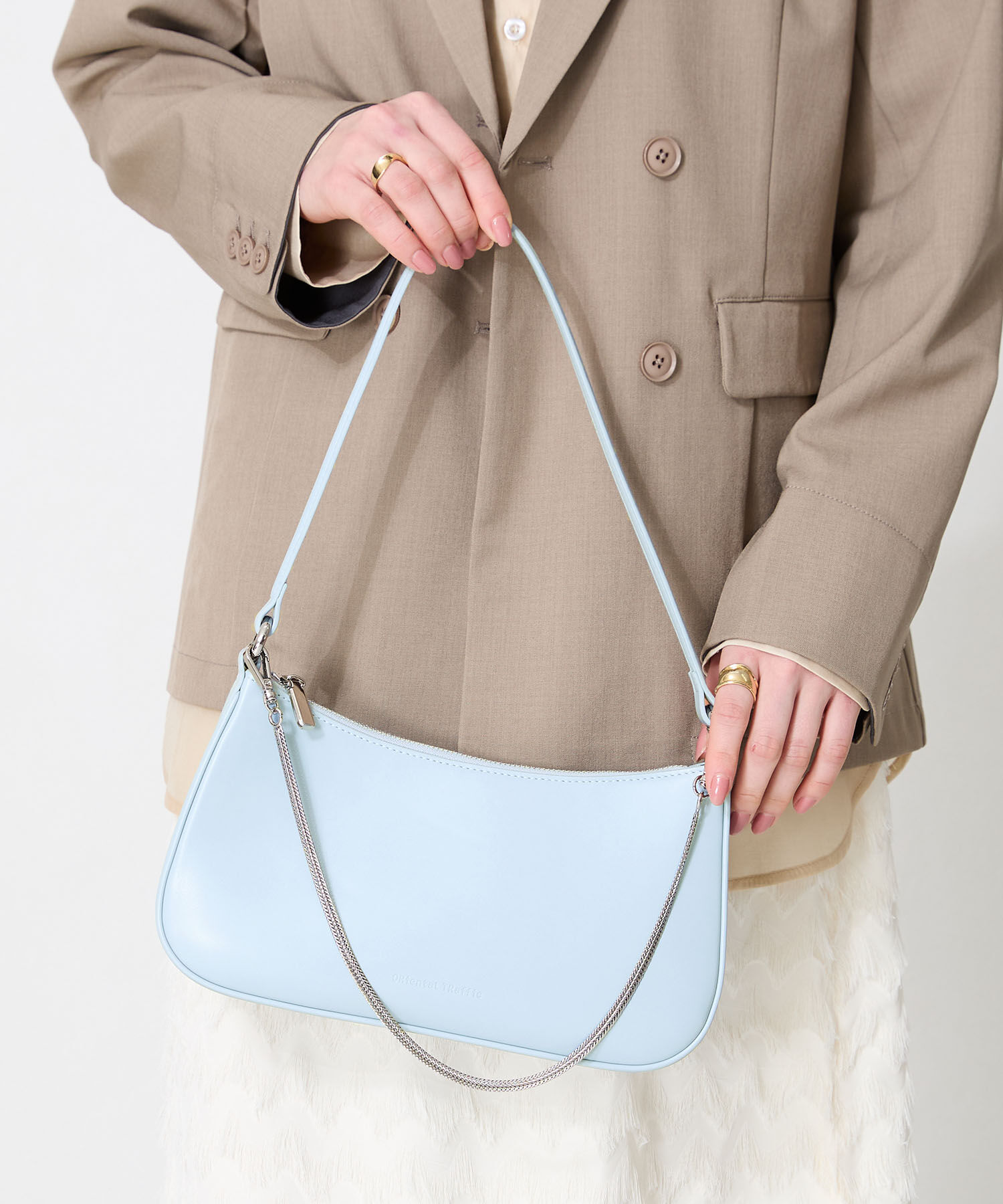 ORiental TRaffic「●2025春夏新作●ハーフムーンハンドバッグ/BA-249」|ショルダー・メッセンジャー|BLUE