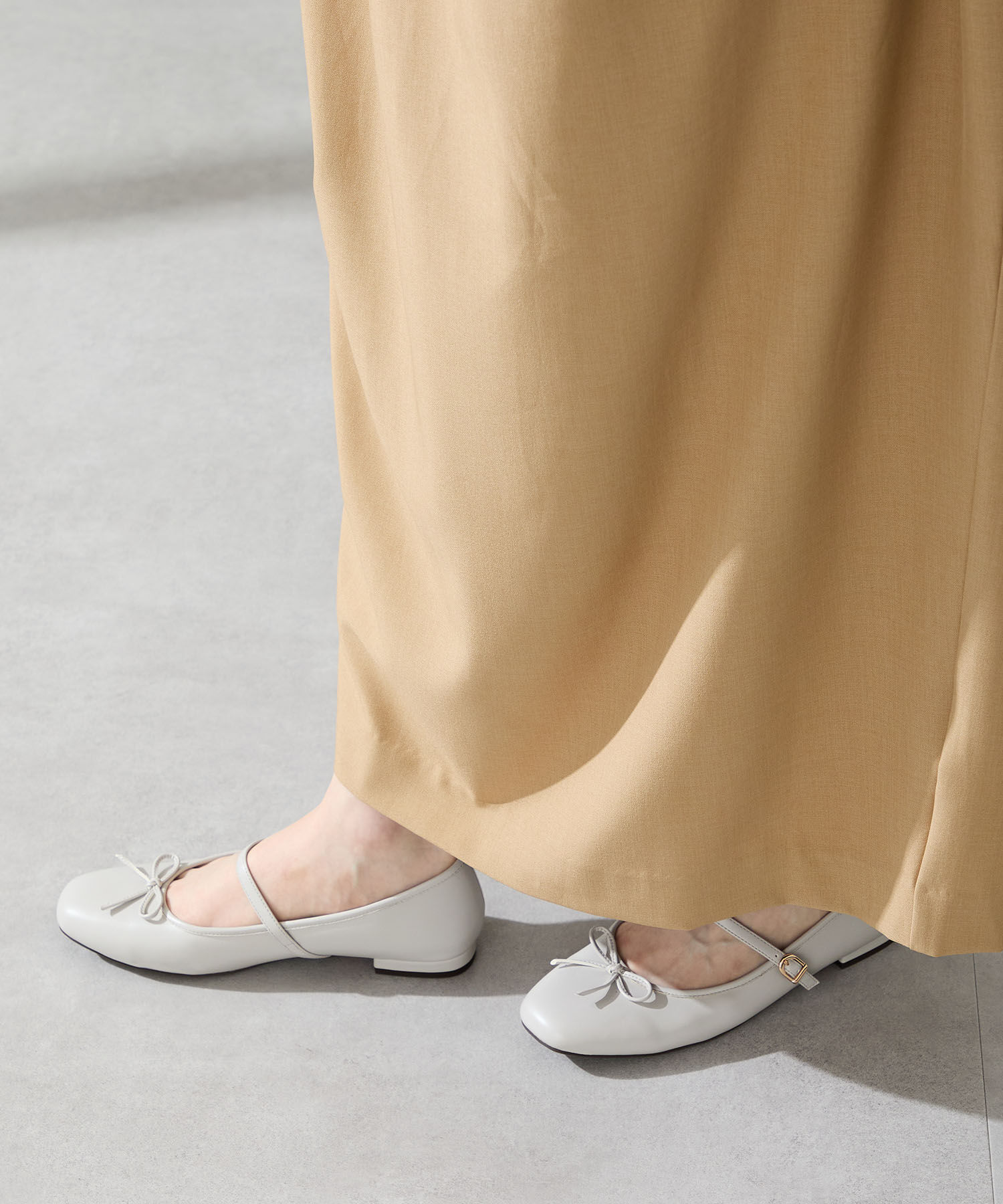 WA Oriental TRaffic「●2025秋冬新作● メリージェーン バレエ パンプス /52313 防寒 起毛 ファー ゴムストラップ」|パンプス|