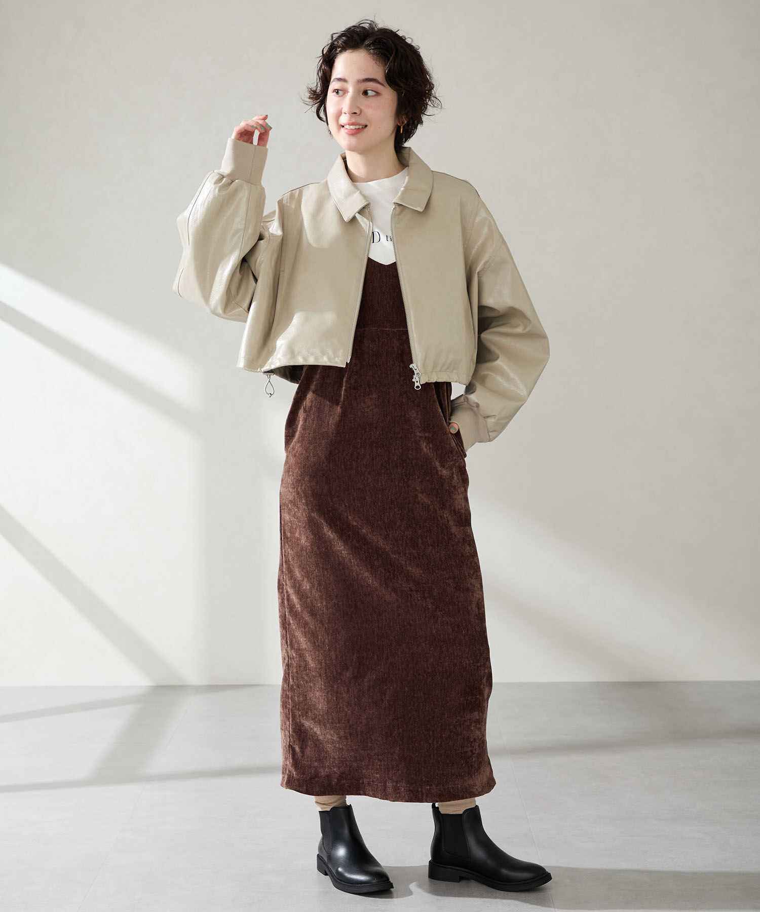 WA Oriental TRaffic「●2025秋冬新作●アーモンドトゥ フラット サイドゴアブーツ /52405 ショートブーツ」|ショートブーツ|