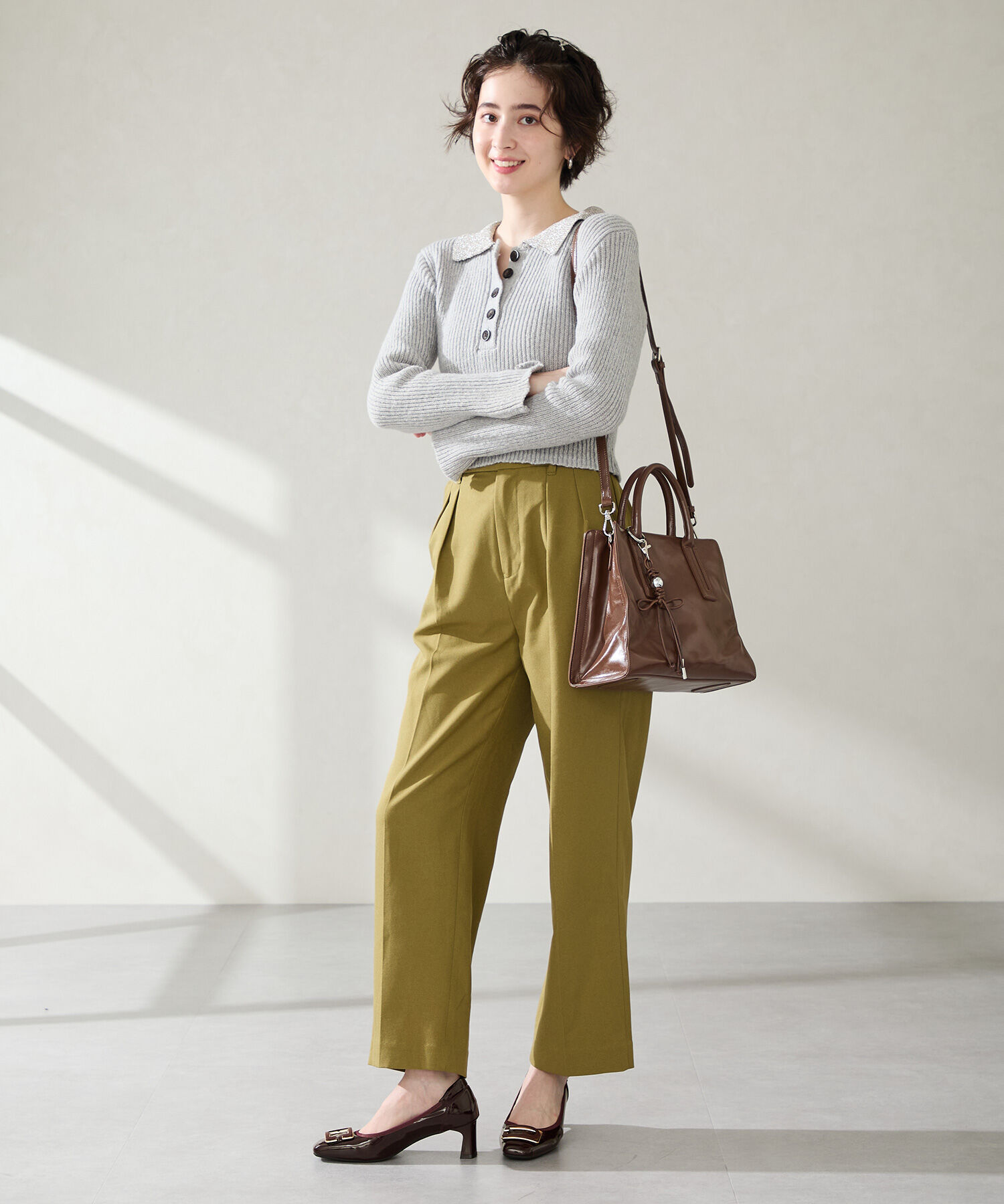 ORiental TRaffic「● 大容量 ●チャーム付き ボストン バッグ /BA-268 ヴィンテージ」|ボストンバッグ|