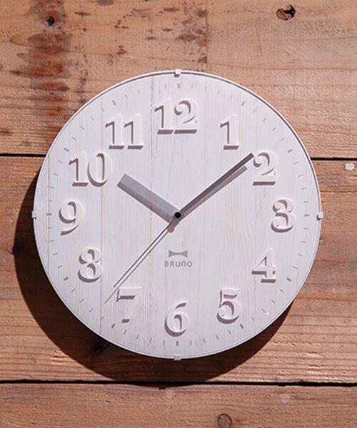 BRUNO「電波ビンテージウッドクロック」|クロック・置時計|WH