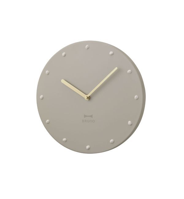 BRUNO「メタルウォールクロック」|クロック・置時計|グレージュ