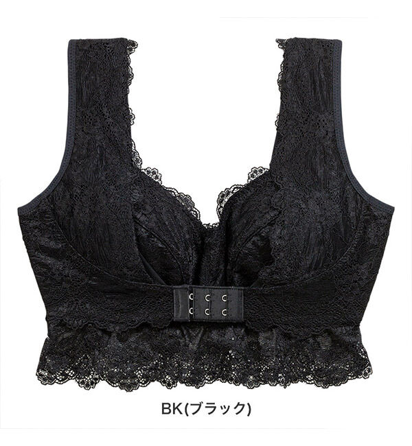 intesucre「アンテシュクレ intesucre お部屋ブラ ノンワイヤーブラジャー 全8色 S-5L TBN004」|インナー|BK