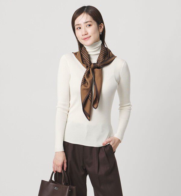 UNITED ARROWS「シルクリブ タートルネック ニット」|ニット・セーター|