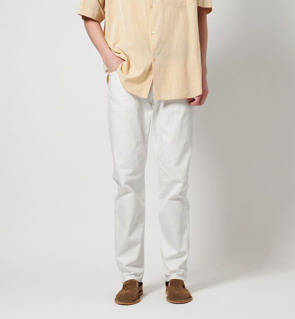 UNITED ARROWS「オーセンティック ユーロテーパード 5ポケット デニムパンツ」|デニム|WHITE