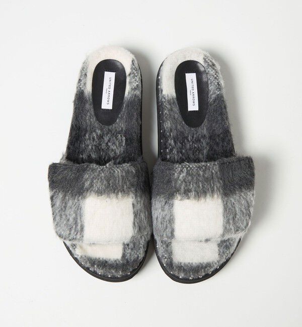 UNITED ARROWS「チェック スライダー サンダル」|サンダル|