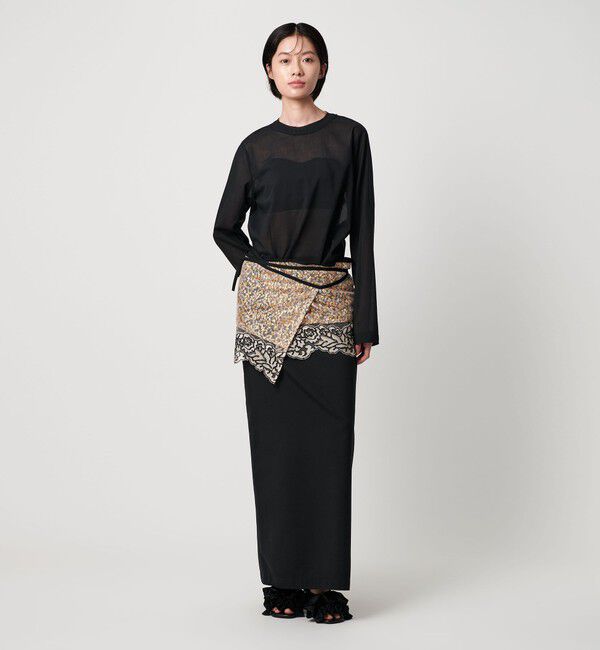 AEWEN MATOPH「＜AEWEN MATOPH＞チュールスパンコールレースラップスカート」|スカート|