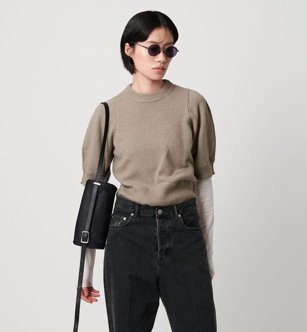AEWEN MATOPH「＜AEWEN MATOPH＞ウールセーブルミックス5分袖ニット」|ニット・セーター|