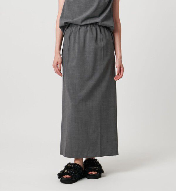 UNITED ARROWS「サテン ウエスト ロングスカート ‐ウォッシャブル‐」|スカート|