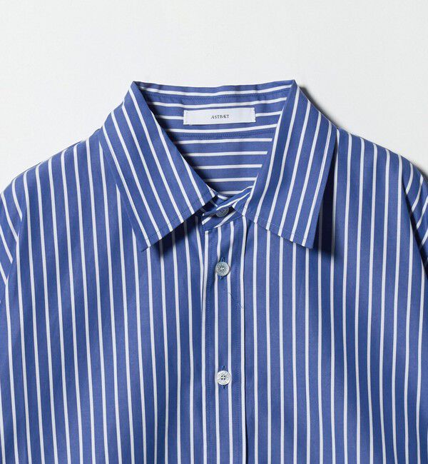 ASTRAET「＜ASTRAET＞ストライプ クロップド レギュラーカラーシャツ」|シャツ・ブラウス|