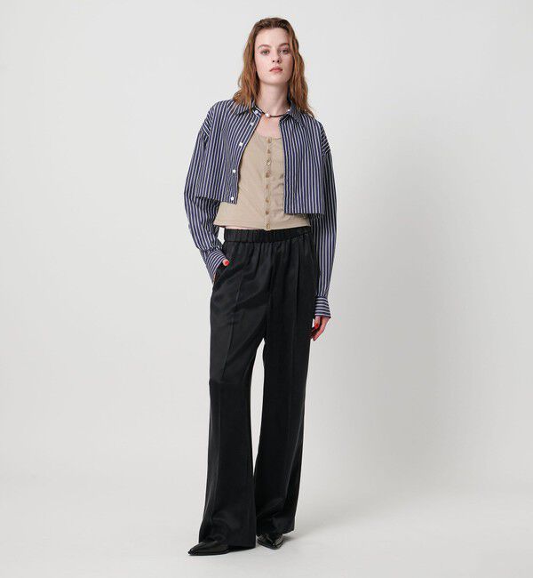 ASTRAET「＜ASTRAET＞ストライプ クロップド レギュラーカラーシャツ」|シャツ・ブラウス|