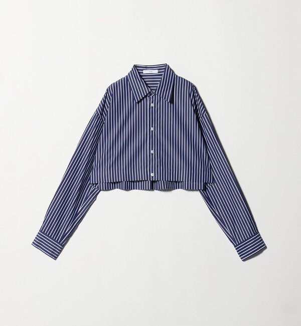 ASTRAET「＜ASTRAET＞ストライプ クロップド レギュラーカラーシャツ」|シャツ・ブラウス|