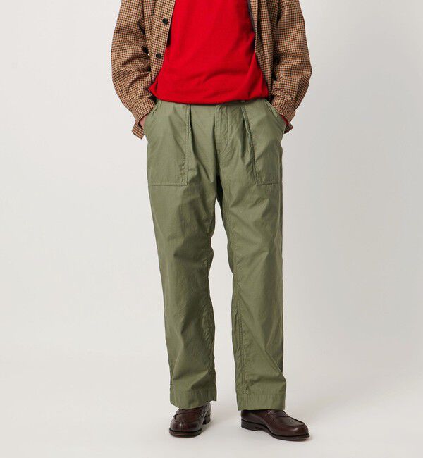 UNITED ARROWS「オーガニックコットン バックサテン ファティーグパンツ」|チノ|