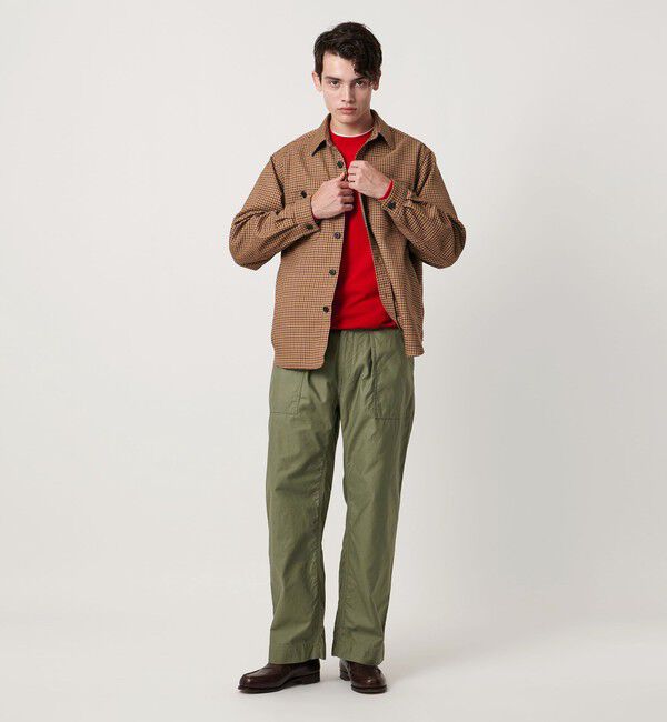 UNITED ARROWS「オーガニックコットン バックサテン ファティーグパンツ」|チノ|