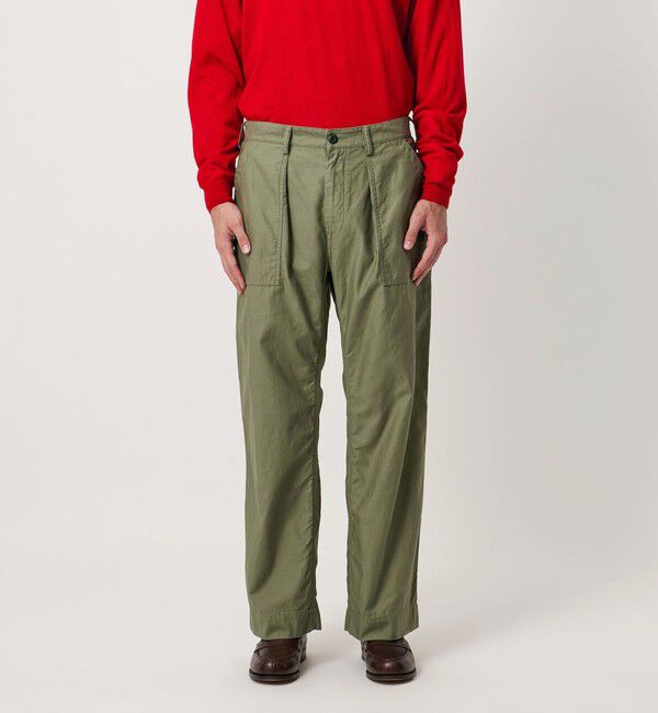 UNITED ARROWS「オーガニックコットン バックサテン ファティーグパンツ」|チノ|