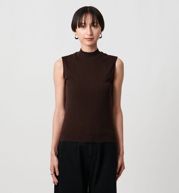 UNITED ARROWS「ハイネック ノースリーブ ニット ウォッシャブル」|ニット・セーター|