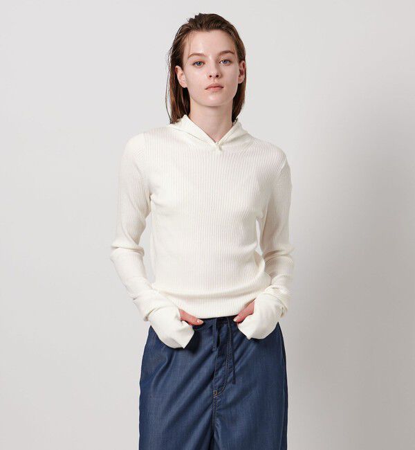 ASTRAET「＜ASTRAET＞フーデッド リブニット」|ニット・セーター|