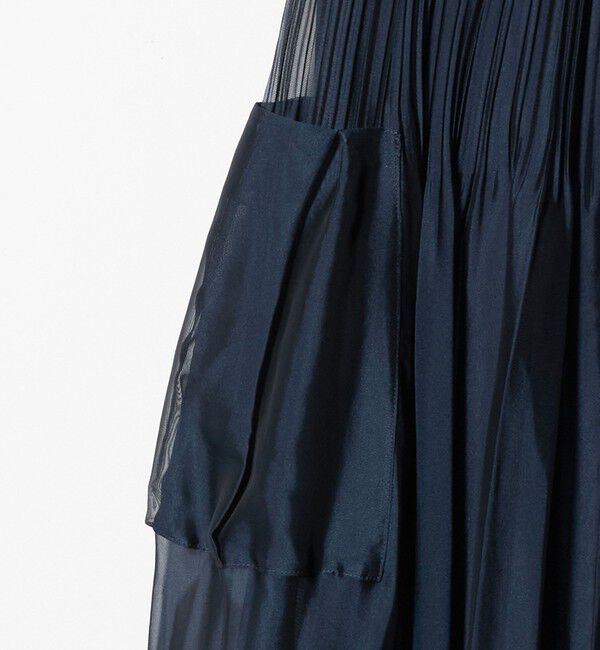 UNITED ARROWS「シャンブレー オーガンザ ポケット スカート」|スカート|