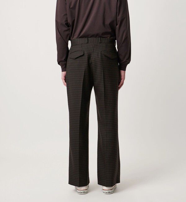 UNITED ARROWS「モダンチェック ノープリーツ ワイドストレート パンツ」|その他|