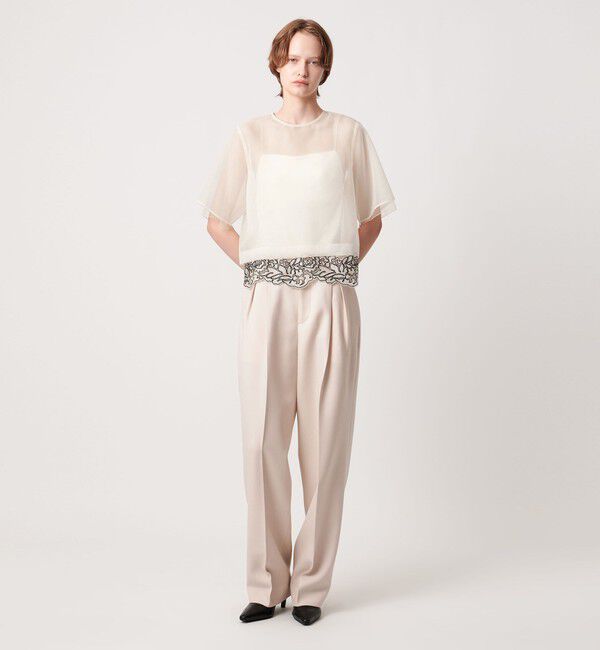 AEWEN MATOPH「＜AEWEN MATOPH＞チュールレースレイヤードブラウス」|シャツ・ブラウス|