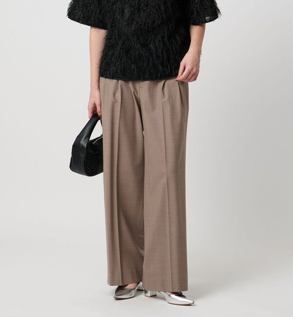 UNITED ARROWS「トロピカル ２タック ワイドパンツ ストレッチ」|チノ|