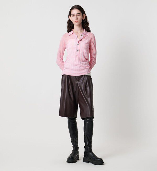 AEWEN MATOPH「＜AEWEN MATOPH＞シアーリブポロニット」|ニット・セーター|