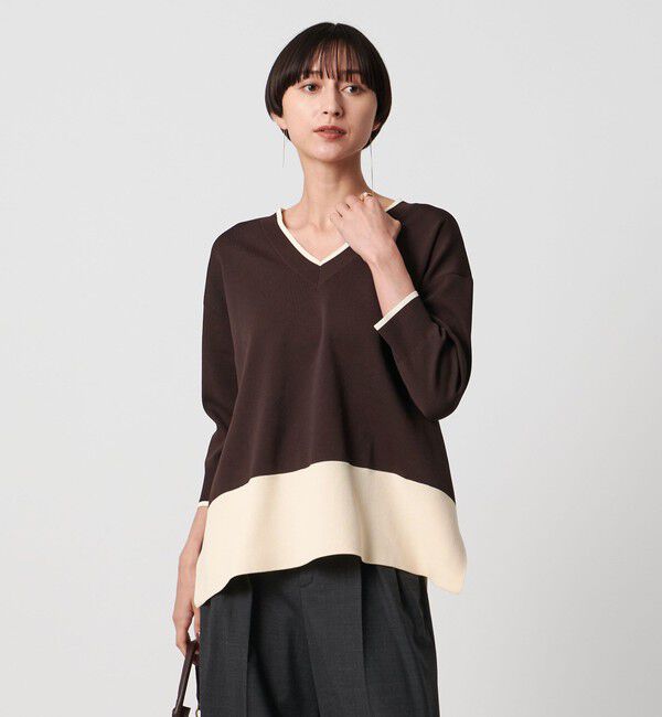 UNITED ARROWS「ミニマル 2WAY ニット‐ウォッシャブル‐」|ニット・セーター|DK.BROWN