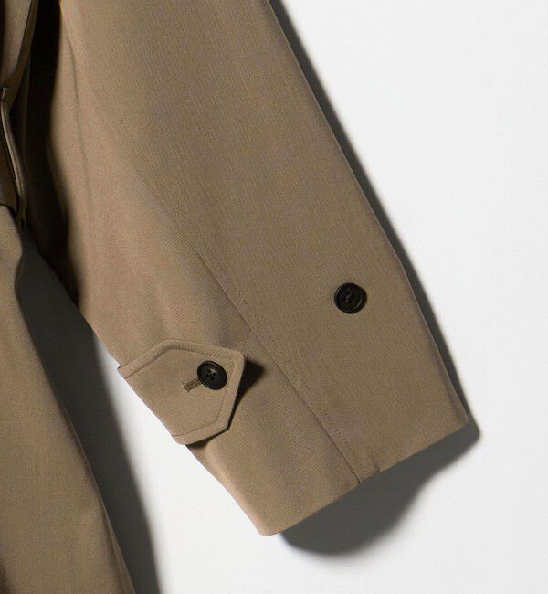 UNITED ARROWS「ウール コットン ギャバジン ベルテッド バルマカーンコート 撥水」|ステンカラーコート|