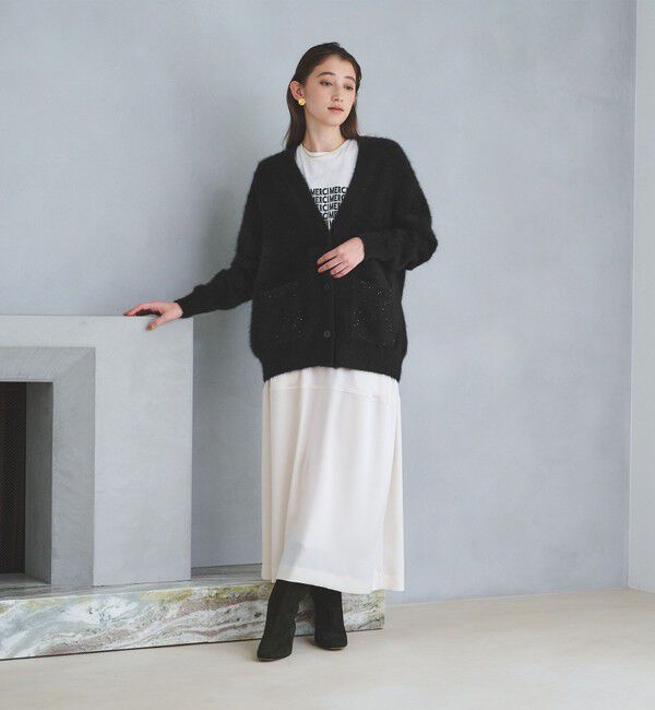 UNITED ARROWS「フォックスカシミヤ スパンコール ミドル カーディガン」|カーディガン|