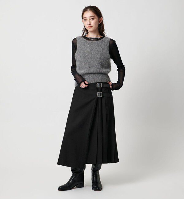 UNITED ARROWS「【別注】＜O&rsquo;NEIL of DUBLIN＞プリーツ ロング スカート ブラック」|スカート|