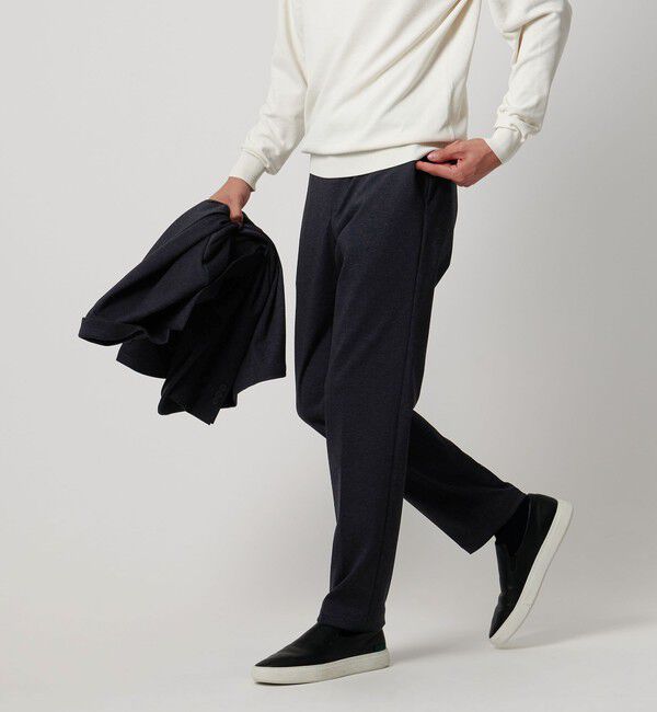 UNITED ARROWS「シャークスキン ジャージ ノープリーツパンツ UA COZY ウォッシャブル ストレッチ 防しわ」|スーツ|