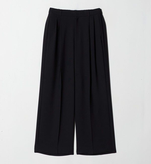 UNITED ARROWS「2タック ワイドパンツ‐UVカット 接触冷感 吸水速乾 帯電防止 ウォッシャブル‐」|チノ|