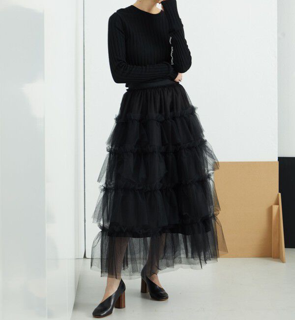 AEWEN MATOPH「＜AEWEN MATOPH＞チュールフリル マキシスカート」|スカート|
