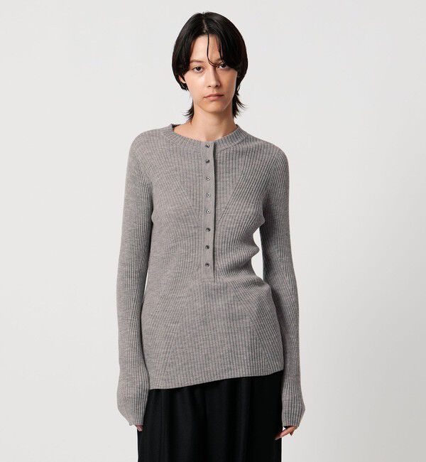 AEWEN MATOPH「＜AEWEN MATOPH＞ウールリブヘンリーネック ニットプルオーバー」|ニット・セーター|